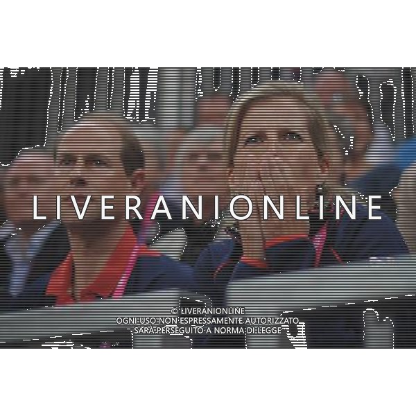 The Earl and Countess of Wessex watch Great Britain play the USA in the first rounds of the Wheelchair Rugby at the Paralympic Games in London. ©photoshot/AGENZIA ALDO LIVERANI SAS - ITALY ONLY - REALI INGLESI: Sophie contessa di Wessex sugli spalti alle Paralimpiadi di Londra 2012. 