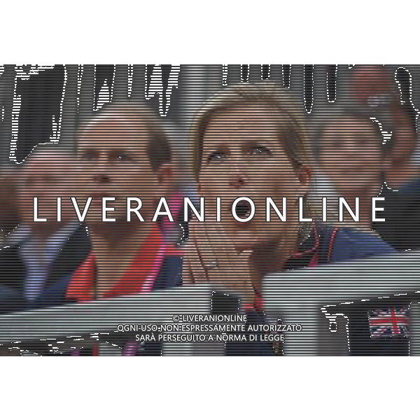 The Earl and Countess of Wessex watch Great Britain play the USA in the first rounds of the Wheelchair Rugby at the Paralympic Games in London. ©photoshot/AGENZIA ALDO LIVERANI SAS - ITALY ONLY - REALI INGLESI: Sophie contessa di Wessex sugli spalti alle Paralimpiadi di Londra 2012. 