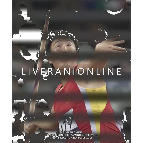 (120906) -- LONDON , Sept. 6, 2012 () -- Zhu Pengkai of China competes during the men\'s javelin throw F12/13 final of athletics competition at the London 2012 Paralympic Games in London, Britain, on Sept. 5, 2012. Zhu Pengkai won the gold and created the new world record with 64.38 meters. (/Yang Lei) (lm) PHOTOSHOT-AG ALDO LIVERANI SAS - ITALY ONLY