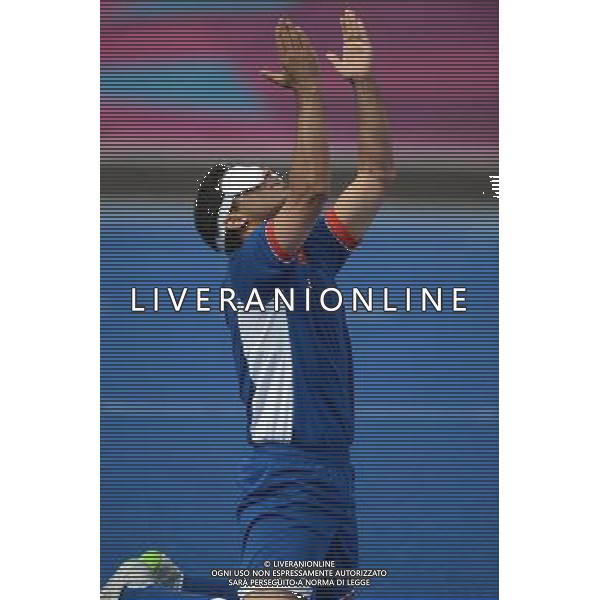 (120906) -- LONDON, Sept. 6, 2012 () -- Maya Abderrahim of France reacts during the semifinal of Men\'s Football 5-a-side against Spain at the London 2012 Paralympic Games in London, Britain, on Sept. 6, 2012. France won 2-0. (/Li Jundong) (hcs) PHOTOSHOT/AG ALDO LIVERANI SAS - ITALY ONLY -