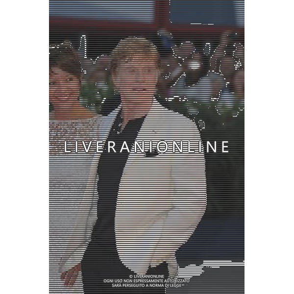 06/09/2012 VENEZIA 69 MOSTRA DEL CINEMA DI VENEZIA 2012 NELLA FOTO Robert Redford con moglie PH. /AG ALDOLIVERANI
