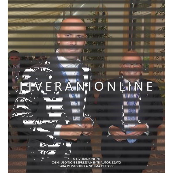 VILLA D\' ESTE CERNOBBIO (CO) 7/9/2012 THE EUROPEAN HOUSE AMBROSETTI \'INTELLIGENCE ON THE WORLD, EUROPE AND ITALY\'. LO SCENARIO DI OGGI E DOMANI PER LE STRATEGIE COMPETITIVE NELLA FOTO FRANCESCO E PAOLO MERLONI FOTO ROMANO/AG ALDO LIVERANI