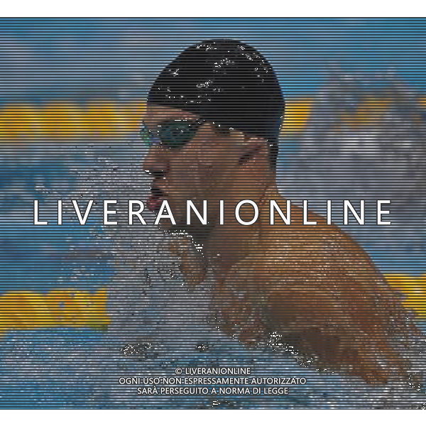(120909) -- LONDON, Sept. 9, 2012 () -- Oleksii Fedyna of Ukraine competes during the men\'s 100m breaststroke SB13 final of swimming competition at the London 2012 Paralympic Games in London, Britain, on Sept. 8, 2012. Oleksii Fedyna won the gold medal with 1 minute and 04.30 seconds. (/Yang Shiyao) (lm) PHOTOSHOT/AG ALDO LIVERANI SAS - ITALY ONLY -