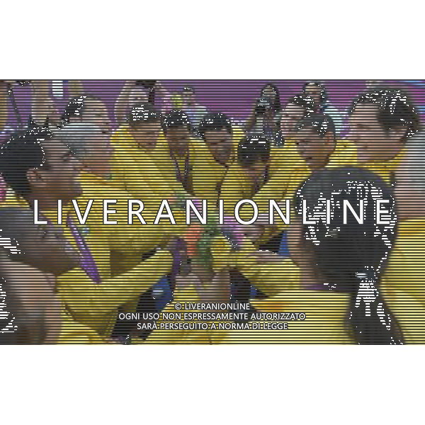 (120909) -- LONDON, Sept. 9, 2012 () -- Players of Brazil celebrate for victory after their men\'s 100m football 5-a-side final against France at the London 2012 Paralympic Games in London, Britain, on Sept. 8, 2012. Brazil won 2-0 to win the gold medal. (/Li Jundong) (lm) PHOTOSHOT/AG ALDO LIVERANI SAS - ITALY ONLY -