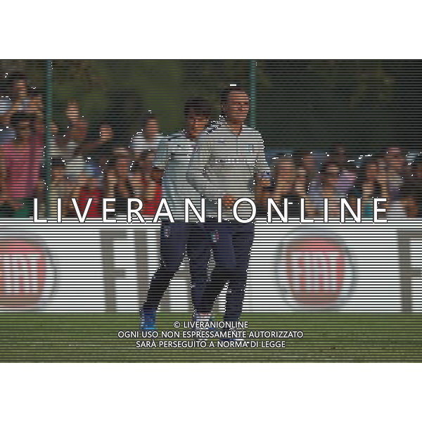 MEDOLLA (MO) 09/09/2012 - LA NAZIONALE DI CALCIO SI ALLENA A MEDOLLA UNO DEI COMUNI COLPITI DAL TERREMOTO A MAGGIO / NELLA FOTO: PRANDELLI - FOTO FRANCESCA SOLI / AGENZIA ALDO LIVERANI