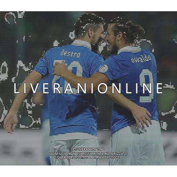 Qualificazioni ai Campionati Mondiali di Calcio Brasile FIFA 2014 Gruppo B Modena- 11.09.2012 Italia-Malta Nella Foto:destro esultanza con osvaldo /Ph.Vitez-Ag. Aldo Liverani