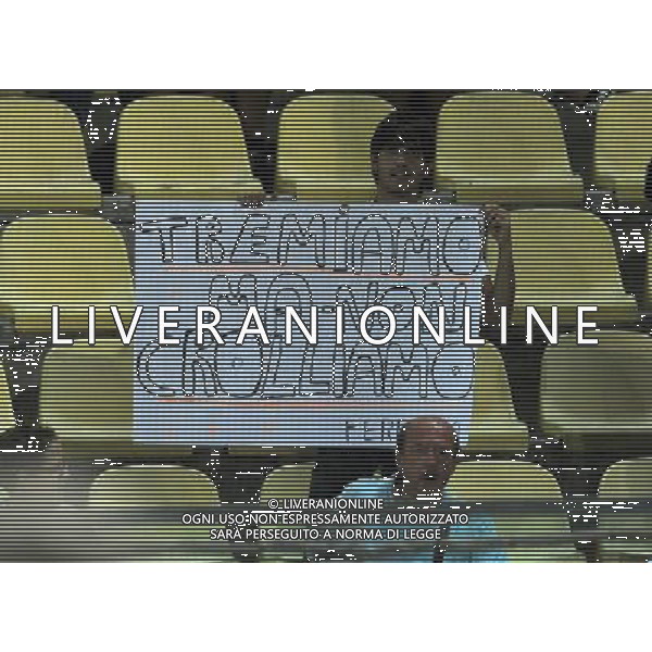 Qualificazioni ai Campionati Mondiali di Calcio Brasile FIFA 2014 Gruppo B Modena- 11.09.2012 Italia-Malta Nella Foto:striscione tifosi italiani /Ph.Vitez-Ag. Aldo Liverani