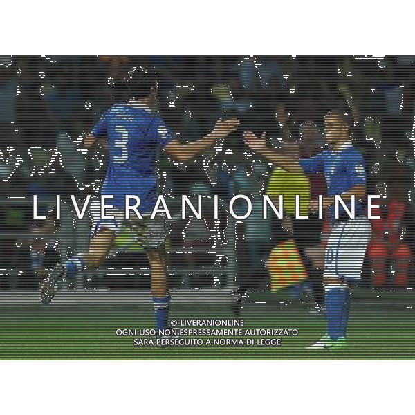 Qualificazioni ai Campionati Mondiali di Calcio Brasile FIFA 2014 Gruppo B Modena- 11.09.2012 Italia-Malta Nella Foto:peluso esultanza /Ph.Vitez-Ag. Aldo Liverani