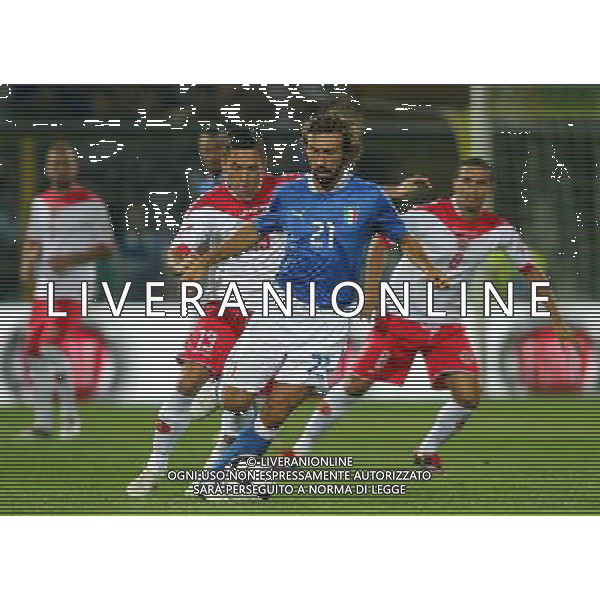 MODENA 11/09/2012 - ITALIA VS MALTA / NELLA FOTO: PIRLO E SCHEMBRI - FOTO FRANCESCA SOLI / AGENZIA ALDO LIVERANI