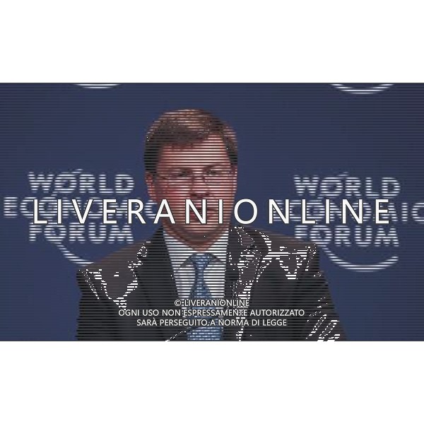 (120911) --TIANJIN, Sept. 11, 2012 () -- Latvian Prime Minister Valdis Dombrovskis addresses an interactive session titled \'European Crisis, Global Impact\' during the World Economic Forum Annual Meeting of the New Champions 2012 in Tianjin, north China, Sept. 11, 2012. The Annual Meeting of the New Champions 2012 opened here on Tuesday with the theme of \'Creating the Future Economy\'. (/Lin Fanjing) (cl) ©photoshot/AG ALDO LIVERANI SAS ITALY ONLY