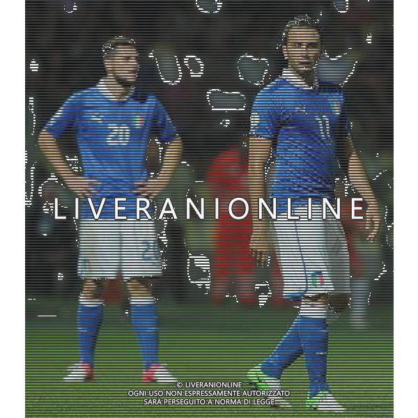 Qualificazioni ai Campionati Mondiali di Calcio Brasile FIFA 2014 Gruppo B Modena- 11.09.2012 Italia-Malta Nella Foto:Destro Mattia-Pazzini Giampaolo /Ph.Vitez-Ag. Aldo Liverani