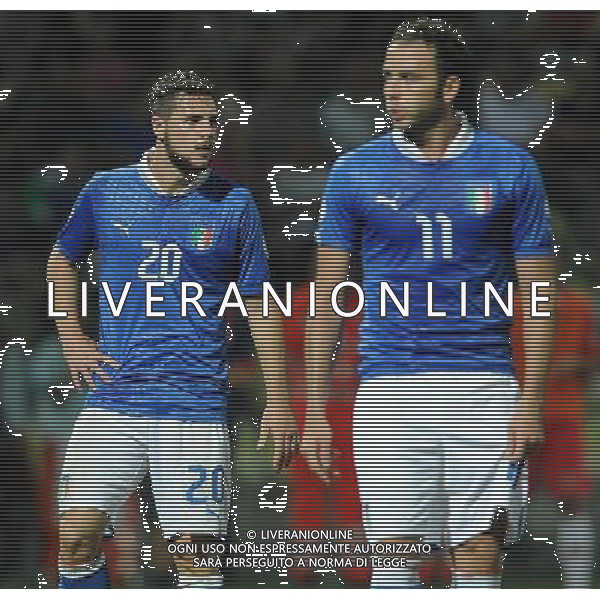 Qualificazioni ai Campionati Mondiali di Calcio Brasile FIFA 2014 Gruppo B Modena- 11.09.2012 Italia-Malta Nella Foto:Destro Mattia-Pazzini Giampaolo /Ph.Vitez-Ag. Aldo Liverani