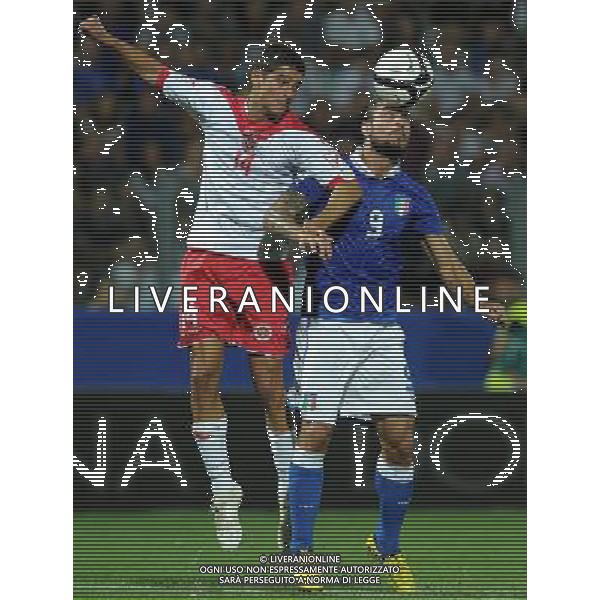 Qualificazioni ai Campionati Mondiali di Calcio Brasile FIFA 2014 Gruppo B Modena- 11.09.2012 Italia-Malta Nella Foto:Osvaldo Pablo Daniel-Herrera Edward /Ph.Vitez-Ag. Aldo Liverani