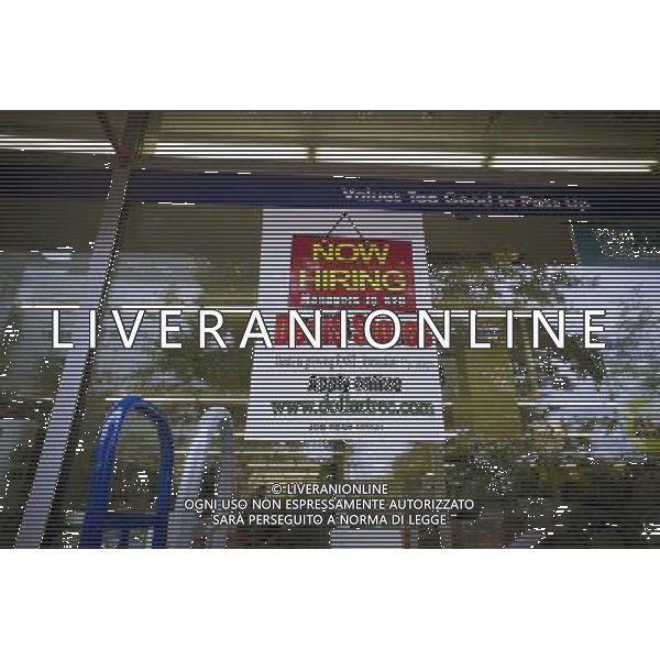 A discount store chain, Deal$ Stores, in New York announces that it is hiring managers, seen on Monday, September 3, 2012. Deal$ Stores is a brand of the discount chain Dollar Tree. (å Richard B. Levine) photoshot/AG ALDO LIVERANI SAS - ITALY ONLY -