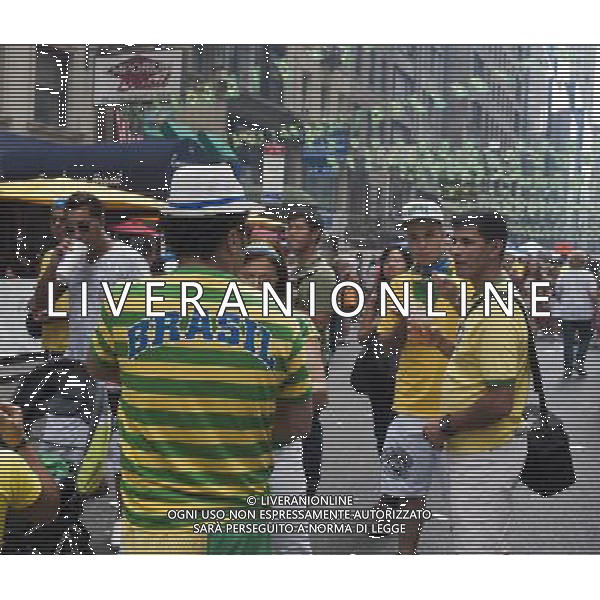 Brazilians and visitors celebrate at the 28th Annual Brazil Day Festival in New York on Sunday, September 2, 2012. The festival, which features food. music and other aspects of Brazilian culture, centers around West 46th Street in Midtown Manhattan, known as Little Brazil. (å Richard B. Levine) photoshot/AG ALDO LIVERANI SAS - ITALY ONLY -