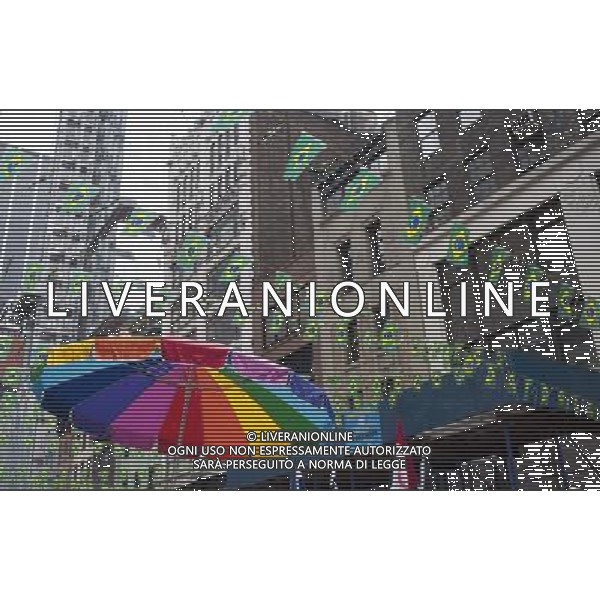 Brazilians and visitors celebrate at the 28th Annual Brazil Day Festival in New York on Sunday, September 2, 2012. The festival, which features food. music and other aspects of Brazilian culture, centers around West 46th Street in Midtown Manhattan, known as Little Brazil. (å Richard B. Levine) photoshot/AG ALDO LIVERANI SAS - ITALY ONLY -