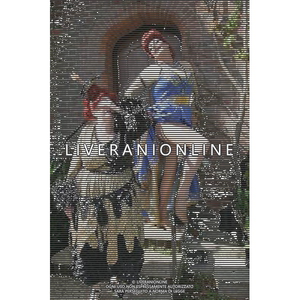 Ann Widdecombe as Widdy in Waiting \' Craig Revel Horwood as The Wicked Queen Snow White \' The Seven Dwarfs for The Wycombe Swan at Hughendon Manor Buckinghamshire England photocal. photoshot/AG ALDO LIVERANI SAS - ITALY ONLY -