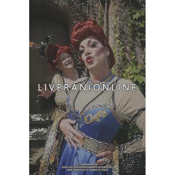 Ann Widdecombe as Widdy in Waiting \' Craig Revel Horwood as The Wicked Queen Snow White \' The Seven Dwarfs for The Wycombe Swan at Hughendon Manor Buckinghamshire England photocal. photoshot/AG ALDO LIVERANI SAS - ITALY ONLY -