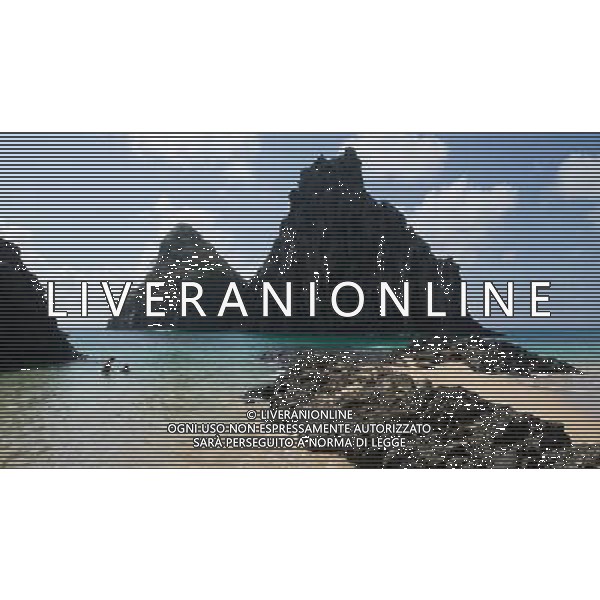 (120914) -- FERNANDO DE NORONHA, Sept. 14, 2012 () -- Photo taken on Sept. 13, 2012 shows a view of Fernando de Noronha Archipelago of Brazil. (/Weng Xinyang)(ctt) ©photoshot/Agenzia Aldo Liverani Sas - ITALY ONLY - Veduta dell\'Arcipelago Fernando de Noronha del Brasile