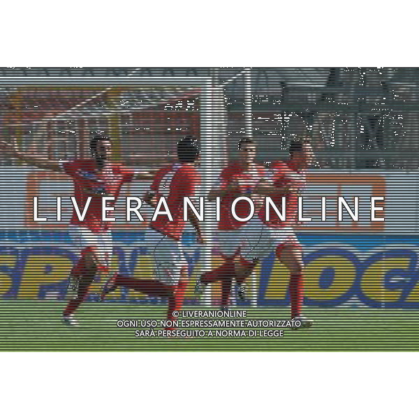 Ac Perugia 2012 2013 CAMPIONATO Lega Pro 1^ Divisione Perugia vs Gubbio NELLA FOTO ESULTANZA DI TACCHIO AG ALDO LIVERANI S A S