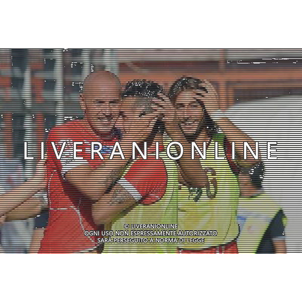 Ac Perugia 2012 2013 Campionato Lega Pro 1^ Divisione Perugia vs Gubbio NELLA FOTO ABBRACCI PERUGIA AG ALDO LIVERANI