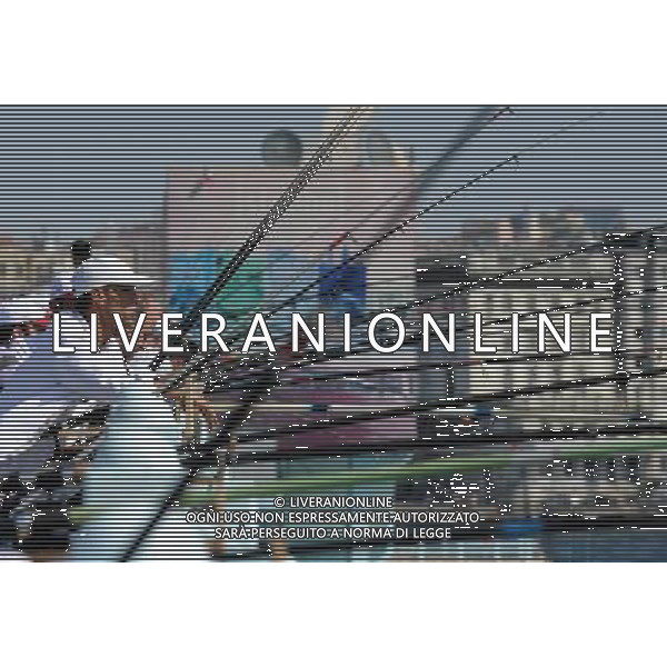 (120916) -- ISTANBUL, Sept. 16, 2012 () -- Fishermen compete during the 10th Historical Peninsula Fish Festival in Istanbul of Turkey, on Sept. 16, 2012. (/Ma Yan) (zyw) ©photoshot/AGENZIA ALDO LIVERANI SAS - ITALY ONLY - Pescatori competono durante il 10mo Festival Storico della pesca a Istanbul in Turchia, il 16 settembre 2012.