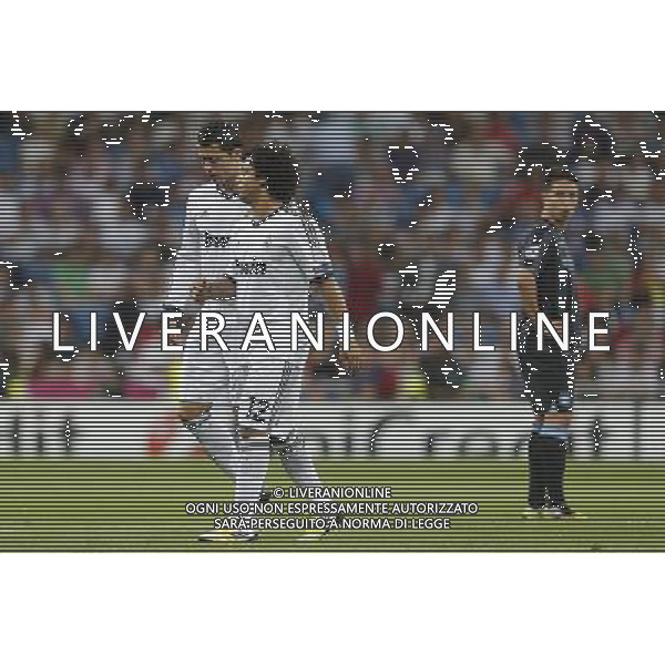 Real Madrid\'s Cristiano Ronaldo and Marcelo during Champions League match on september 18th 2012. Photo: Cesar Cebola / ALFAQUI /Agenzia Aldo Liverani Sas - ITALY ONLY - EDITORIAL USE ONLY Real Madrid - Manchester City champions league