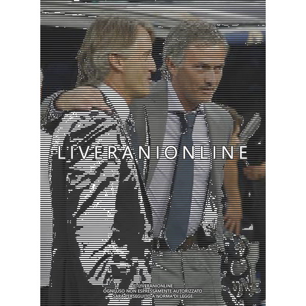 Madrid (18/09/2012).- Estadio Santiago Bernabeu. UEFA Champions League. Real Madrid - Manchester City. Jose Mourinho, Roberto Mancini. Photo: Alex Cid-Fuentes / ALFAQUI /AGENZIA ALDO LIVERANI SAS - ITALY ONLY - EDITORIAL USE ONLY REAL MADRID - MANCHESTER CITY CHAMPIONS LEAGUE 18/09/2012