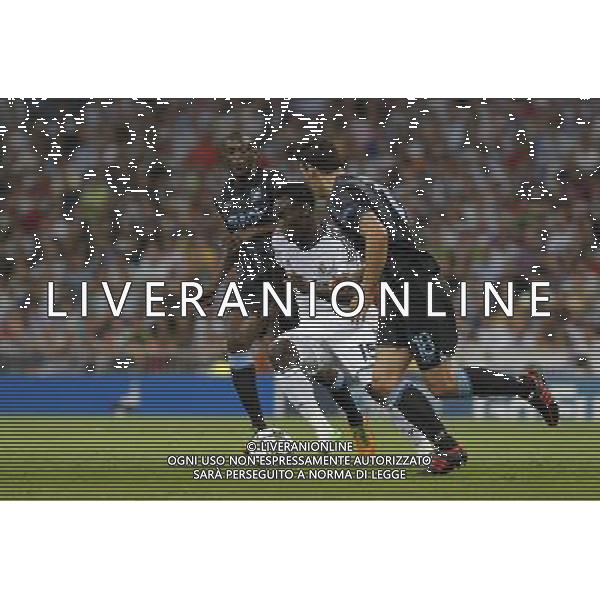 Madrid (18/09/2012).- Estadio Santiago Bernabeu. UEFA Champions League. Real Madrid - Manchester City. Michael Essien. Photo: Alex Cid-Fuentes / ALFAQUI /AGENZIA ALDO LIVERANI SAS - ITALY ONLY - EDITORIAL USE ONLY REAL MADRID - MANCHESTER CITY CHAMPIONS LEAGUE 18/09/2012