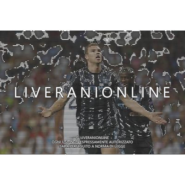 Madrid (18/09/2012).- Estadio Santiago Bernabeu. UEFA Champions League. Real Madrid - Manchester City. Edin Dzeko. Photo: Alex Cid-Fuentes / ALFAQUI /AGENZIA ALDO LIVERANI SAS - ITALY ONLY - EDITORIAL USE ONLY REAL MADRID - MANCHESTER CITY CHAMPIONS LEAGUE 18/09/2012