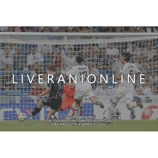 Manchester City\'s Dzeko goal during Champions League match on september 18th 2012. Photo: Cesar Cebola / ALFAQUI /AGENZIA ALDO LIVERANI SAS - ITALY ONLY - EDITORIAL USE ONLY REAL MADRID - MANCHESTER CITY CHAMPIONS LEAGUE 18/09/2012