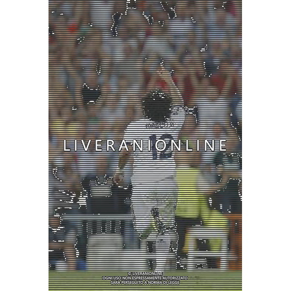 Real Madrid\'s Marcelo goal during Champions League match on september 18th 2012. Photo: Cesar Cebola / ALFAQUI /AGENZIA ALDO LIVERANI SAS - ITALY ONLY - EDITORIAL USE ONLY REAL MADRID - MANCHESTER CITY CHAMPIONS LEAGUE 18/09/2012