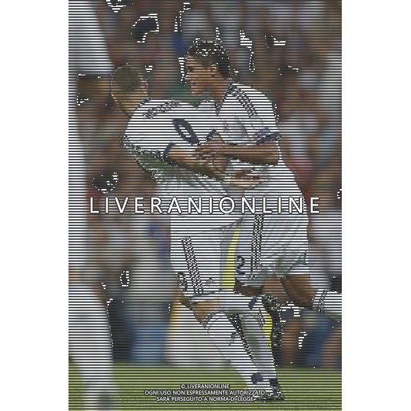 Real Madrid\'s Karim Benzema goal during Champions League match on september 18th 2012. Photo: Cesar Cebola / ALFAQUI /AGENZIA ALDO LIVERANI SAS - ITALY ONLY - EDITORIAL USE ONLY REAL MADRID - MANCHESTER CITY CHAMPIONS LEAGUE 18/09/2012