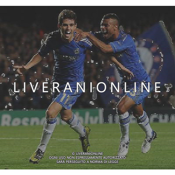 UEFA Champions League 2012/2013 Gruppo E Londra - 19.09.2012 Chelsea-Juventus Nella Foto:oscar esulta secondo gol /Ph.Vitez-Ag. Aldo Liverani