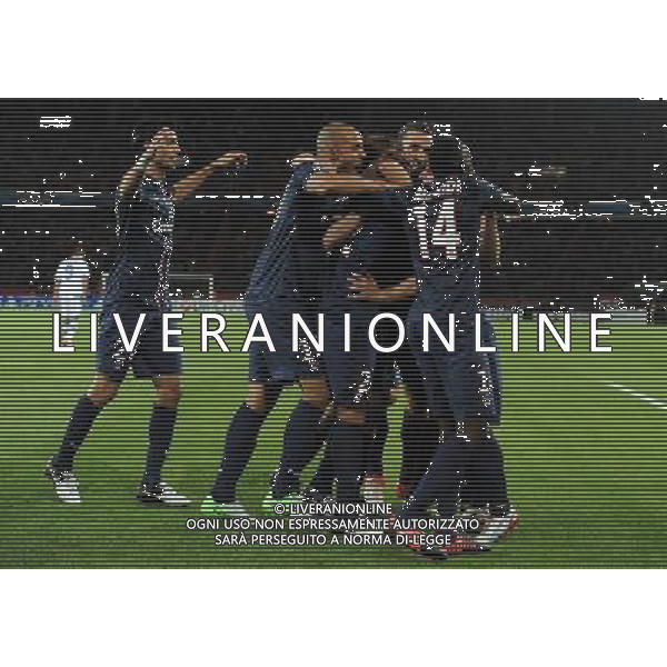 UEFA Champions League 2012/2013 Gruppo A Parigi - 18.09.2012 Paris Saint Germain-Dinamo Kiev Nella Foto:Esultanza Paris Saint Germain /Ph.Vitez-Ag. Aldo Liverani