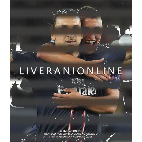 UEFA Champions League 2012/2013 Gruppo A Parigi - 18.09.2012 Paris Saint Germain-Dinamo Kiev Nella Foto:Ibrahimovic Zlatan-Verratti Marco /Ph.Vitez-Ag. Aldo Liverani