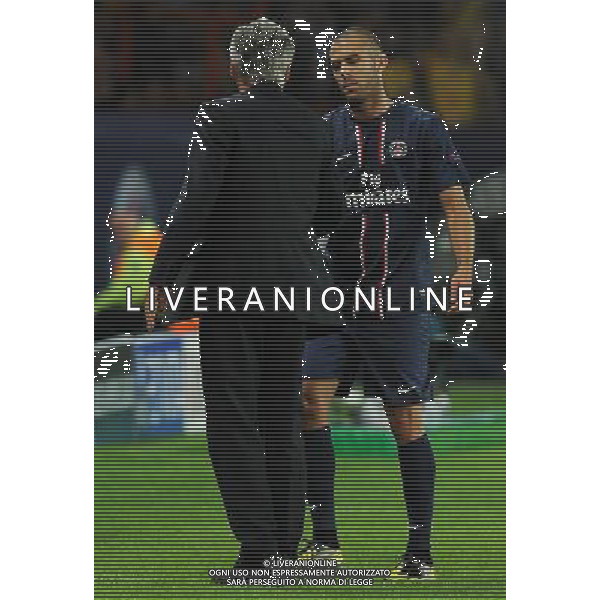 UEFA Champions League 2012/2013 Gruppo A Parigi - 18.09.2012 Paris Saint Germain-Dinamo Kiev Nella Foto:Menez Jeremy-Ancelotti Carlo /Ph.Vitez-Ag. Aldo Liverani