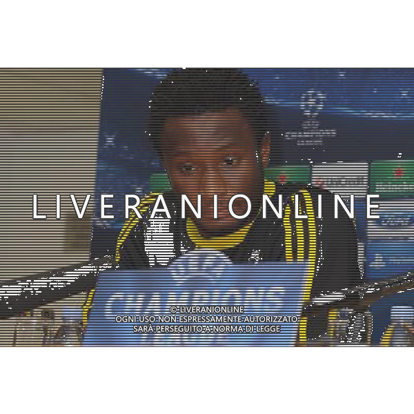 John Obi Mikel, Chelsea v Juventus UEFA Champions League Press Conference, Stamford Bridge, London. 18.09.12 ©photoshot/AGENZIA ALDO LIVERANI SAS - ITALY ONLY - Chelsea, Juventus - UEFA Champions League Conferenza stampa, Stamford Bridge, Londra. 18.09.2012
