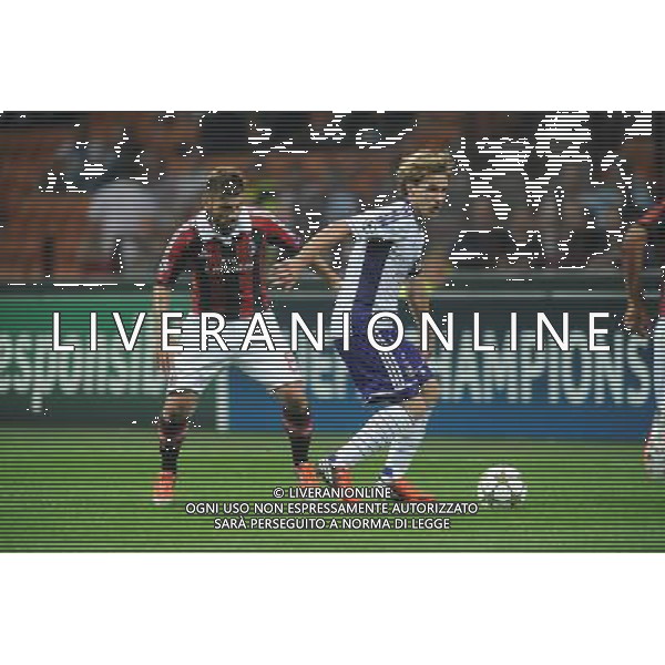 MILANO, 18-09-2012 / ©FOTO GIORGIO RAVEZZANI UEFA CHAMPIONS LEAGUE MILAN-ANDERLECHT 0-0 NELLA FOTO: LUCAS BIGLIA AG ALDO LIVERANI S A S