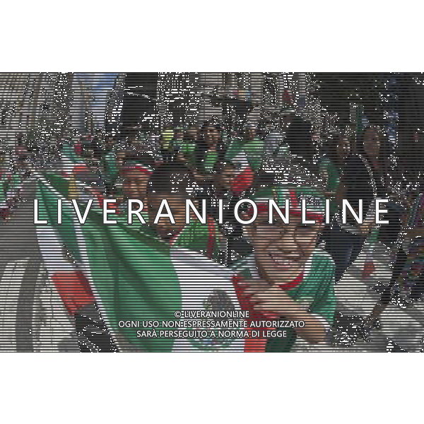 Mexican-Americans gather on Madison Avenue in New York on Sunday, September 16, 2012 for the annual Mexican Independence Day Parade. The parades that take place from the spring into the fall in New York celebrate the cultural diversity of the city. (å Richard B. Levine) ©photoshot/AGENZIA ALDO LIVERANI SAS - ITALY ONLY - Marcia dell\'orgoglio ispanico durante la parata annuale messicana sulla Madison Avenue a New York 16 SETTEMBRE 2012