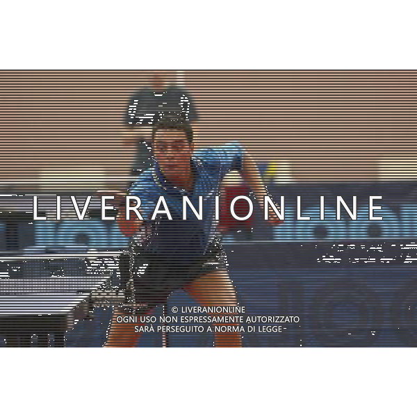 Senigallia, 01 / 08 / 2004 Pre - Olimpiadi di Atene 2004 Nazionale Maschile di Tennis Tavolo Nella foto: Massimiliano Mondello ph Simone Rosa / Aldo Liverani