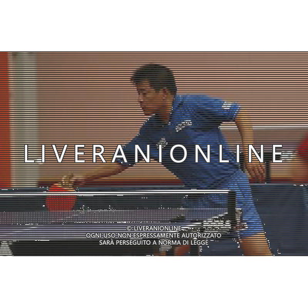 Senigallia, 01 / 08 / 2004 Pre - Olimpiadi di Atene 2004 Nazionale Maschile di Tennis Tavolo Nella foto: Yang Min ph Simone Rosa / Aldo Liverani