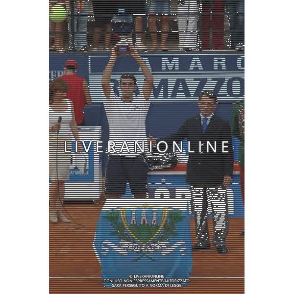 San Marino, 01 / 08 / 2004 Torneo Open di San Marino 2004 Finale Singolo Potito Starace - Hugo Armando Nella Foto: Potito Starace ph Simone Rosa / Aldo Liverani 