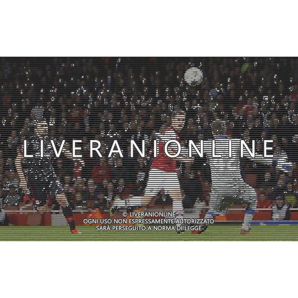 Arsenal\'s Aaron Ramsey scores his sides third goal 3-1 Football - UEFA Champions League Group B - Arsenal v Olympiakos FC - Wednesday 3rd October 2012 - Emirates Stadium - London © CameraSport - 43 Linden Ave. Countesthorpe. Leicester. England. LE8 5PG - Tel: +44 (0) 116 277 4147 - admin@camerasport.com - www.camerasport.com AG ALDO LIVERANI S A S ONLY ITALY