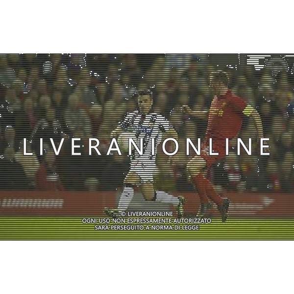 Udinese\'s Antonio Di Natale and Liverpool\'s Jamie Carragher Football - UEFA Europa League Group A - Liverpool v Udinese - Thursday 4th October 2012 - Anfield - Liverpool - å© CameraSport - 43 Linden Ave. Countesthorpe. Leicester. England. LE8 5PG - Tel: +44 (0) 116 277 4147 - admin@camerasport.com - www.camerasport.co AG ALDO LIVERANI S A S ONLY ITALY