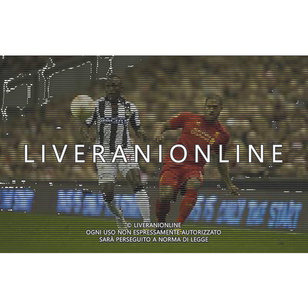 Liverpool\'s Glen Johnson and Udinese\'s Pablo Armero Football - UEFA Europa League Group A - Liverpool v Udinese - Thursday 4th October 2012 - Anfield - Liverpool - å© CameraSport - 43 Linden Ave. Countesthorpe. Leicester. England. LE8 5PG - Tel: +44 (0) 116 277 4147 - admin@camerasport.com - www.camerasport.co /AGENZIA ALDO LIVERANI SAS - ITALY ONLY - EDITORIAL USE ONLY