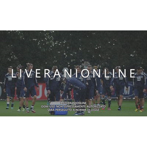 Raduno Nazionale Italiana Firenze - 09.10.2012 Allenamento Nella Foto:gruppo si allena sotto la pioggia /Ph.Vitez-Ag. Aldo Liverani