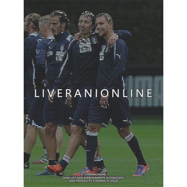 Raduno Nazionale Italiana Firenze - 09.10.2012 Allenamento Nella Foto: domenico criscito-montolivo riccardo /Ph.Vitez-Ag. Aldo Liverani