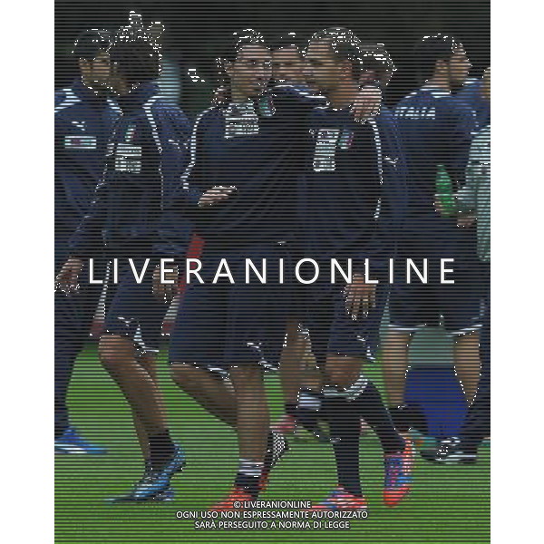 Raduno Nazionale Italiana Firenze - 09.10.2012 Allenamento Nella Foto: domenico criscito-montolivo riccardo /Ph.Vitez-Ag. Aldo Liverani