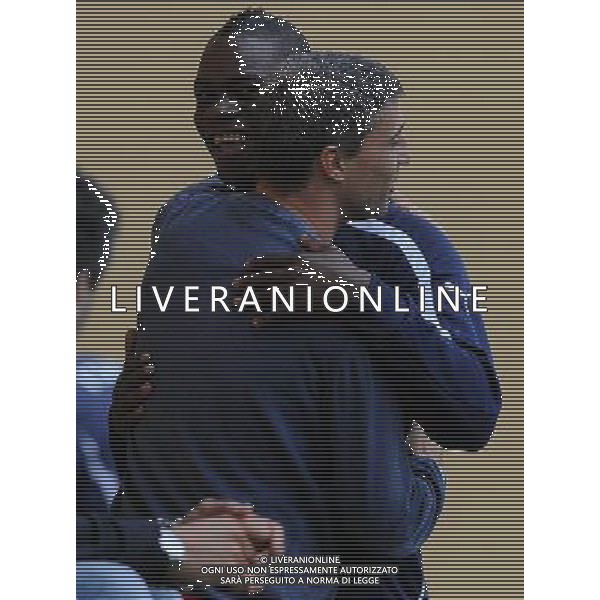 Raduno Nazionale Italiana Firenze - 09.10.2012 Allenamento Nella Foto:balotelli marrio crespo hernan /Ph.Vitez-Ag. Aldo Liverani